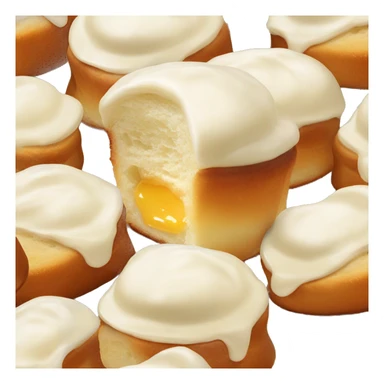 Coquille de brioche avec crème fouettée à l’intérieur  sticker