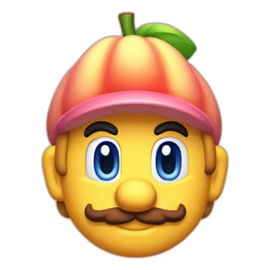 mario peach sticker