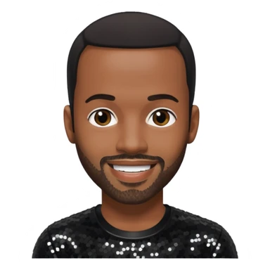 Craig David with black sequin outfit sticker