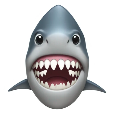 shark with clown wig and makeup sticker