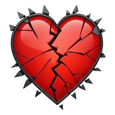 Black heartbreak from the middle sticker