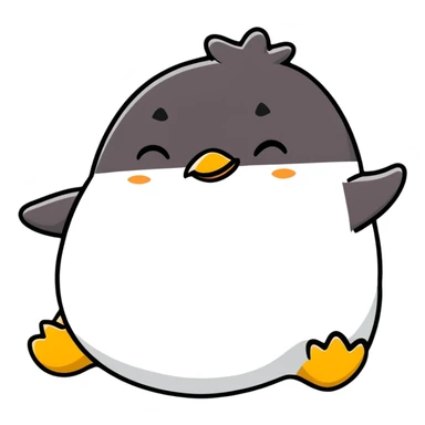 Penguin that looks like pudgy sleeping sticker