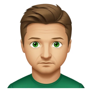 Jeremy Renner with green eyes sticker
