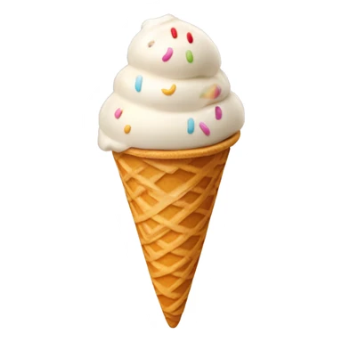vanillaicecream cone whit a chery on top sticker