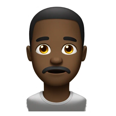 A black man is crying with tears, very sad sticker