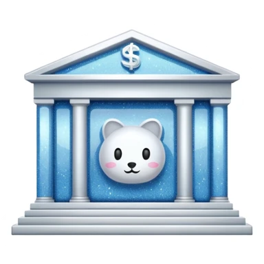 glitter white bank sticker