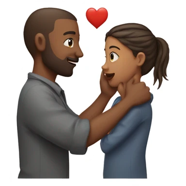 pulling someones cheek with love sticker