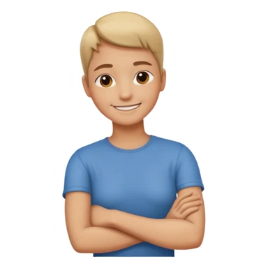 Arms crossed around neck sticker