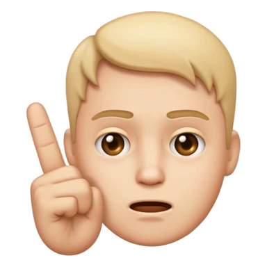 emoji an unimpressed face giving the middle finger. i phone sticker