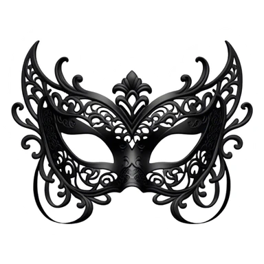 black lace masquerade mask sticker