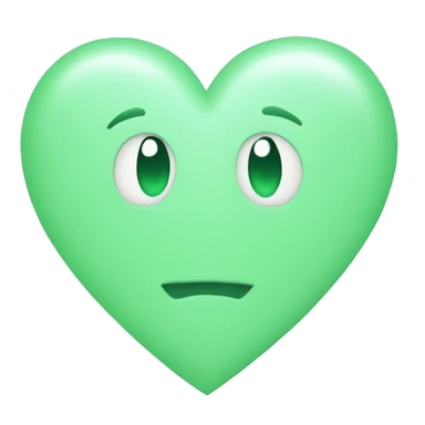 green pastel heart sticker