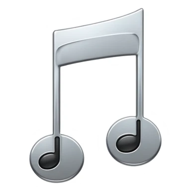 mac os music note metal skeuomorphic  sticker