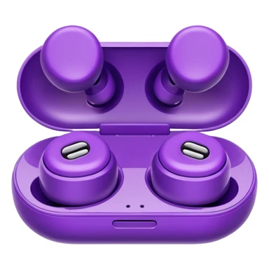 Purple wireless earbuds sticker