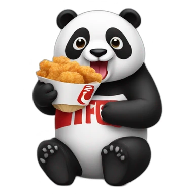 Panda eating kfc sticker