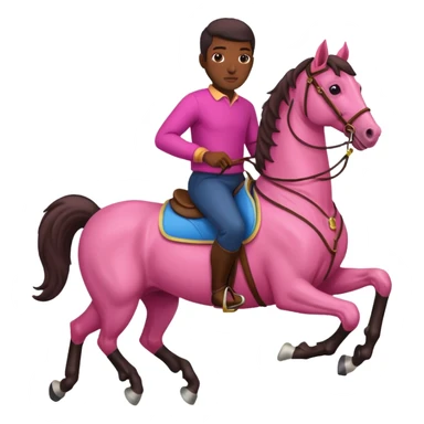 black man on a pink horse  sticker