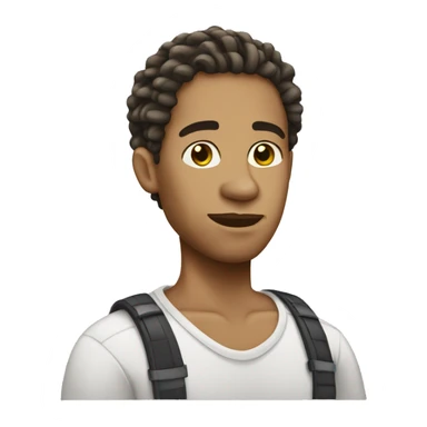 light skin man with short dreads sticker