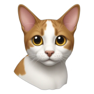 Japanese bobtail cat angled sticker