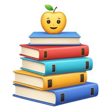 digital educational project, computer and books sticker