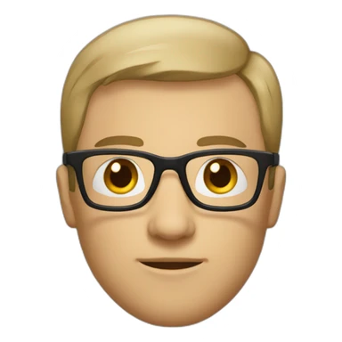 man-glasses-shorthair-teacher-kind-strict sticker