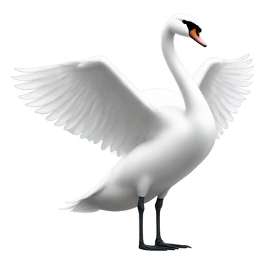 swan facing left side sticker