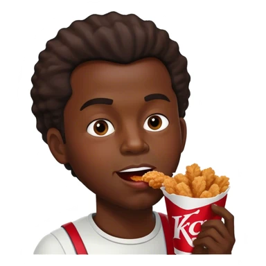 Black Man eating kfc sticker