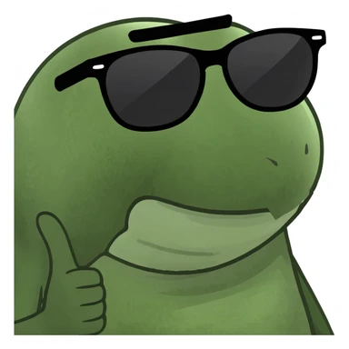 emoji wearing sunglasses leaning them down ￼ sticker