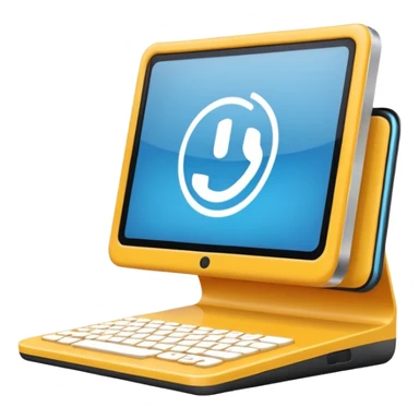 crear un emoji, que sea para proyeectos tanto empresarial como redes sociales, quiero un ordenador y una camara en la misma imagen sticker