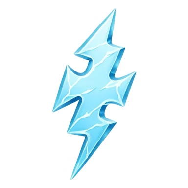 Chunky simple Lightning bolt made of ice sticker