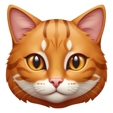 Cinematic Cute Ginger Tabby Cat Portrait Emoji, Head tilted playfully and inquisitively, sleek orange-brown fur with bold tabby stripes and a distinctive M-shaped marking on the forehead, sparkling amber eyes, Simplified yet irresistibly adorable features, highly detailed, glowing with a warm, friendly glow, high shine, affectionate and curious, stylized with a touch of whimsy, bright and endearing, soft glowing outline, capturing the essence of a mischievous yet loving kitten, so playful it feels like it could pounce out of the screen and into your arms! sticker