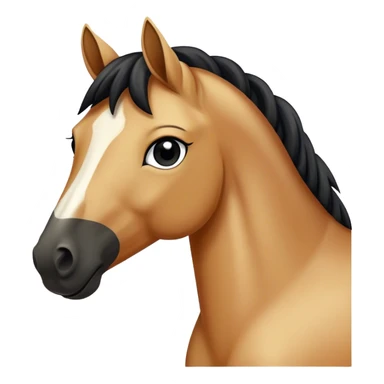 Tan horse with black stripe down its mane sticker