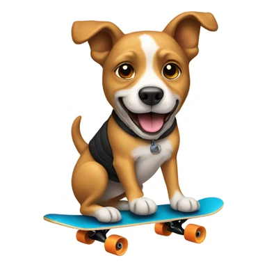 Dog riding a skateboard sticker