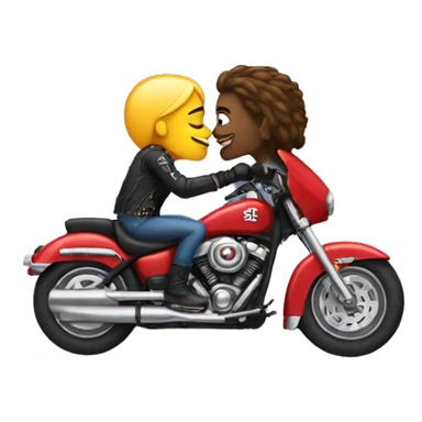 rockstar kiss riding motorcycle  sticker