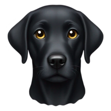 black labrador with little white hair on the mouth sticker
