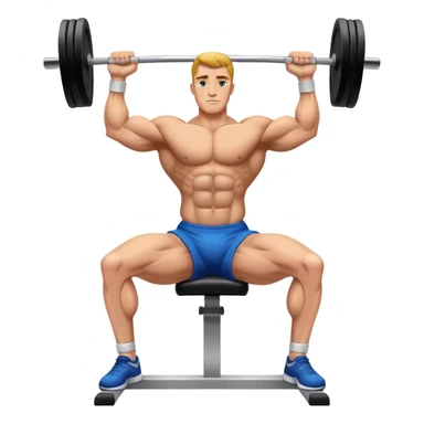bodybuilder seated calf-raise lower leg exercise sticker