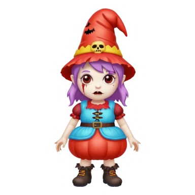   jeff koons inflatable puffy halloween girl zombie gnome sticker