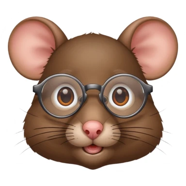Rat with glasses sticker