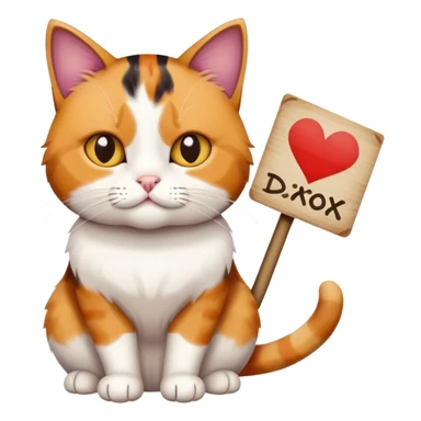 cat holding sign that reads IDK sticker