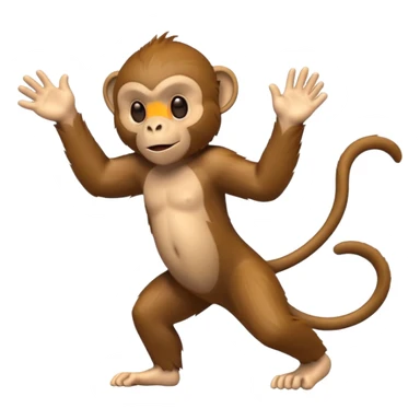 monkey moving at high speed sticker