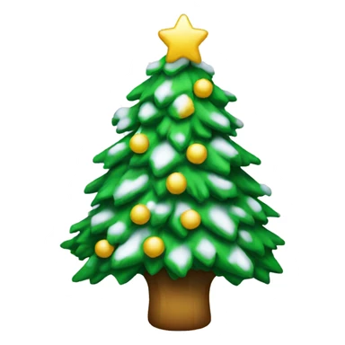 christmas tree with snow sticker