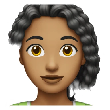 mujer pelo negro trsite sticker