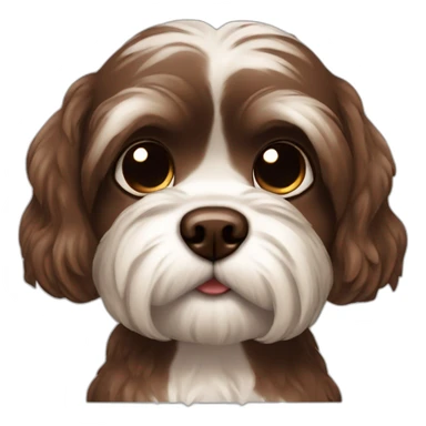 choco brown shitzu sticker