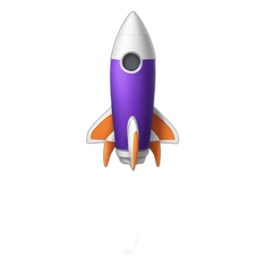 purple rocket sticker