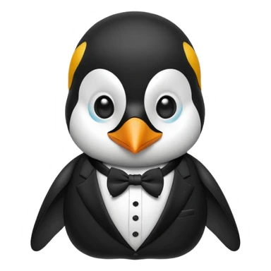 Penguin wearing I sticker