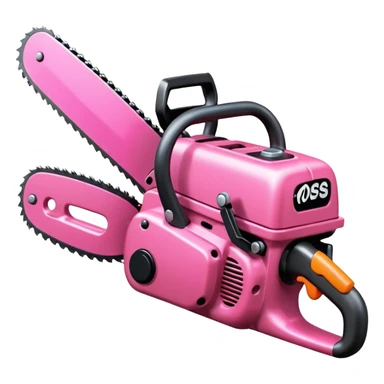 Pink chainsaw sticker