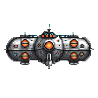 1960s retro space cruiser with round portholes sticker