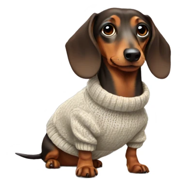 dachshund in a sweater sticker