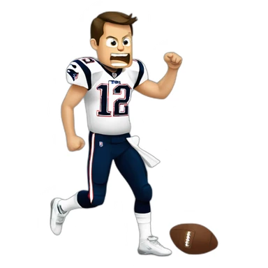Tom brady pumping his fist and yelling Let's Fucking Go sticker