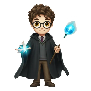 Harry Potter with a magic wand sticker