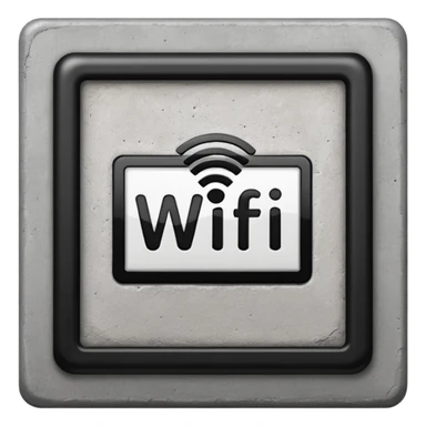 A Block saying "wifi" lying on a street in a quiet village sticker