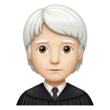 judge with white wig sticker